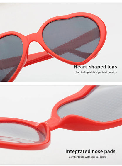 Light-Reactive Heart Sunglasses – Color-Changing Love Shades – Elegant Men's Accessory | Accessorio Uomo Elegante