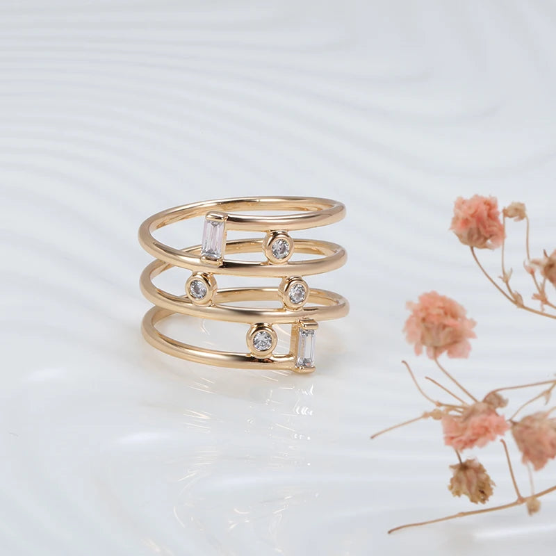DRAVEN — Rose Gold Geometric Hollow Ring
