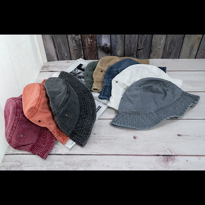 Washed Denim Bucket Hat – Unisex Summer Street Style