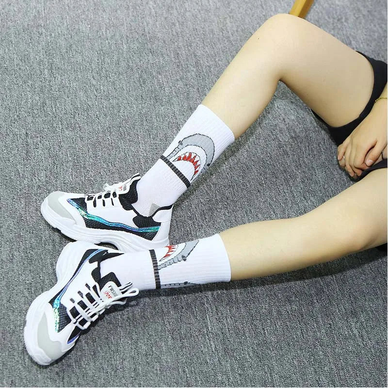 DRAVEN — Shark Crew Socks – Unisex Street Style
