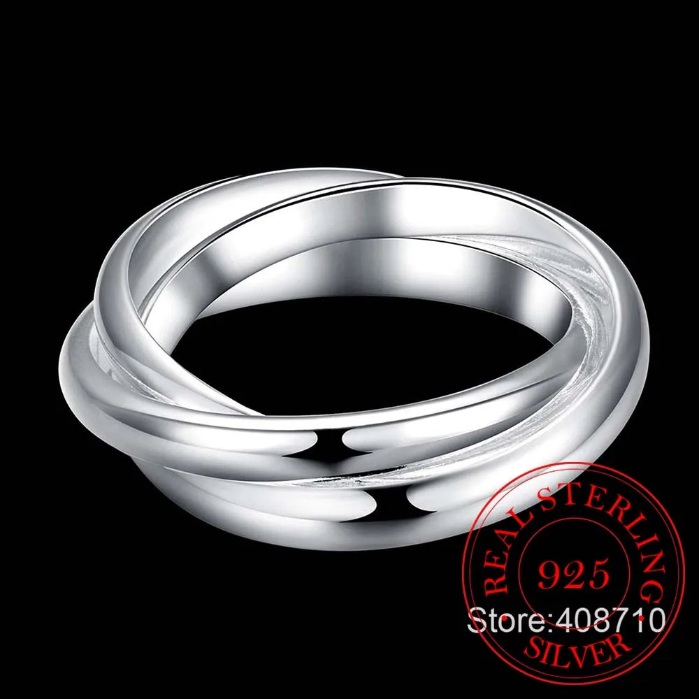 DRAVEN — Luxury Triple Circle Silver Ring