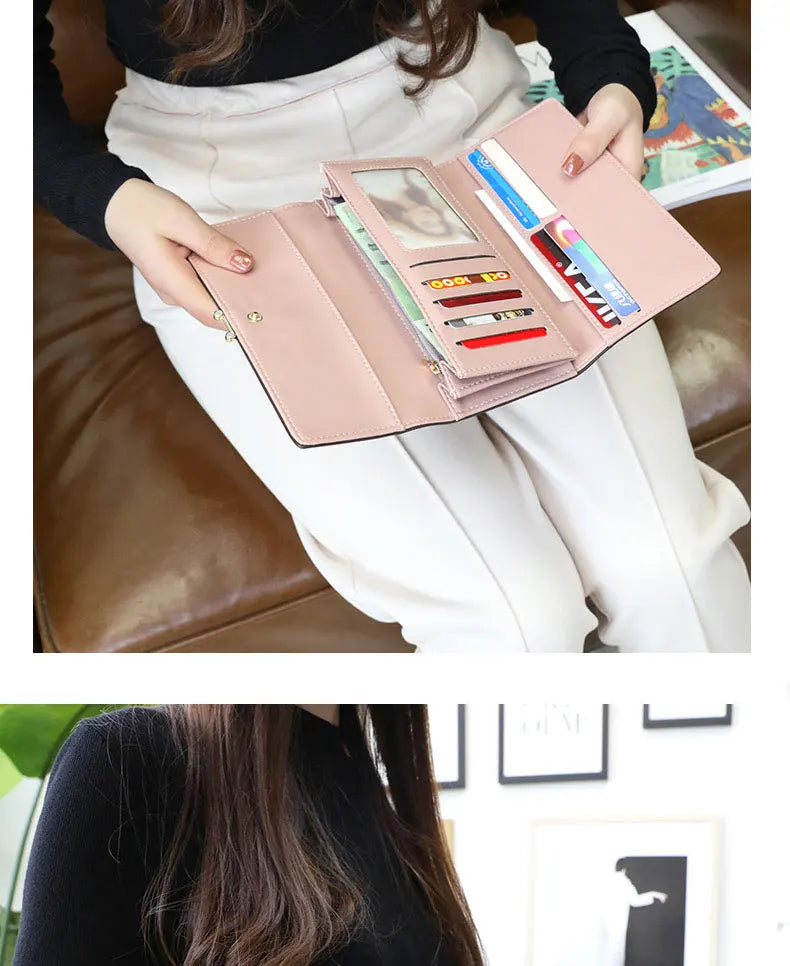 Luxury Long Wallet Women Large Capacity Clutch – Elegant Men's Accessory | Accessorio Uomo Elegante