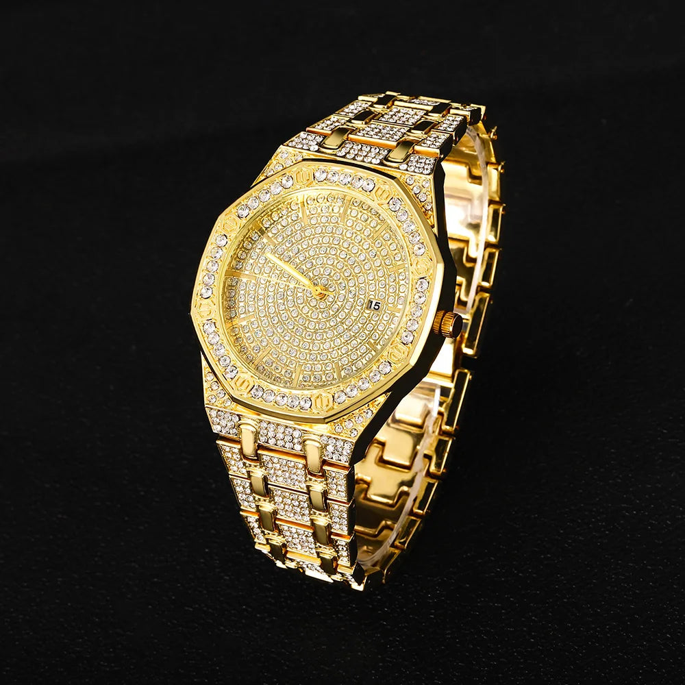 DRAVEN — Royal Heat – Men’s Gold Crystal-Detail Luxury Watch