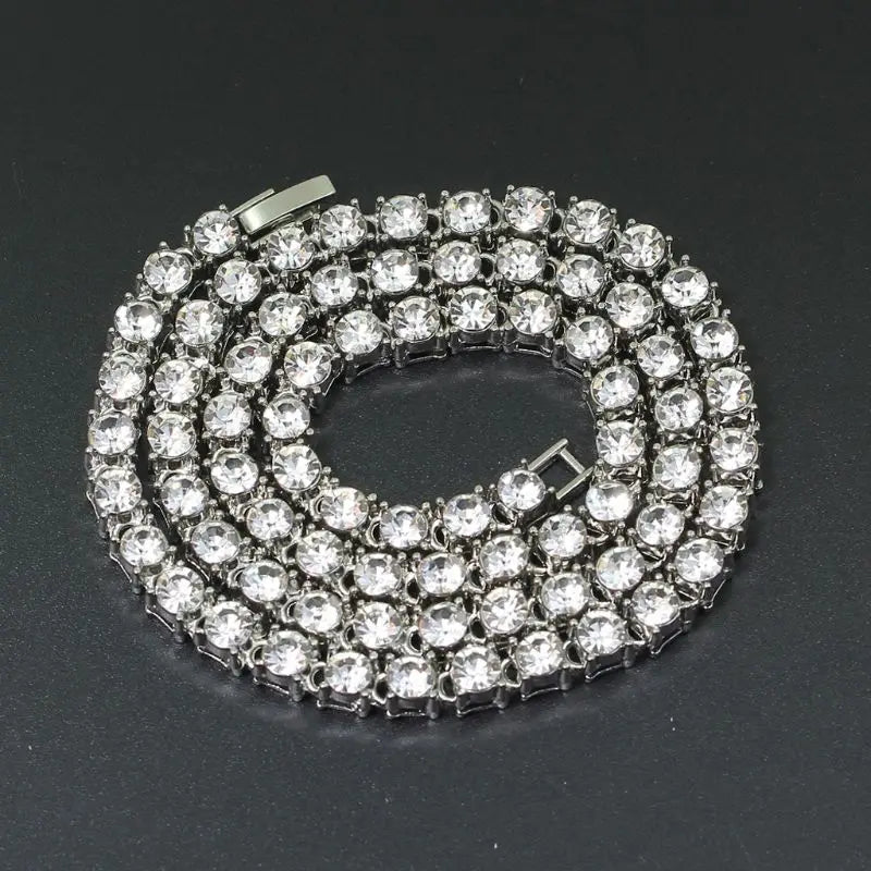 DRAVEN — 2024 Iced Tennis Cuban Link Chain – Chunky Cubic Zircon Necklace for Men