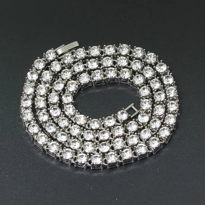 2024 Iced Tennis Cuban Link Chain – Chunky Cubic Zircon Necklace for Men