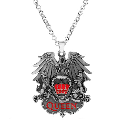 Punk Rock Band Necklace – Gothic Music Pendant Chain for Men and Women
