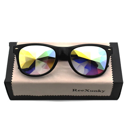 Classic Square Party Sunglasses – Rave Diffraction Shades – Elegant Men's Accessory | Accessorio Uomo Elegante