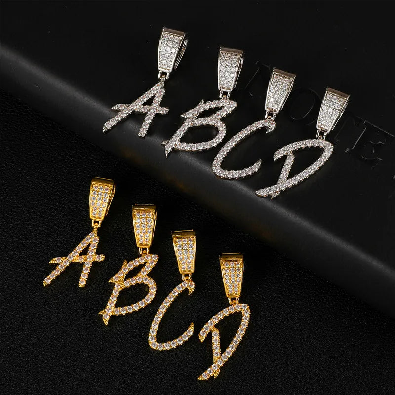 DRAVEN — Custom Name Pendant Necklace – Bold Brush Font Design