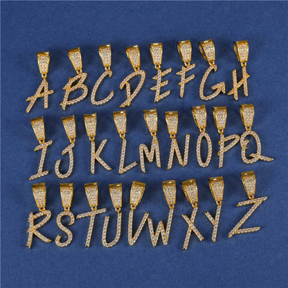 Custom Name Pendant Necklace – Bold Brush Font Design