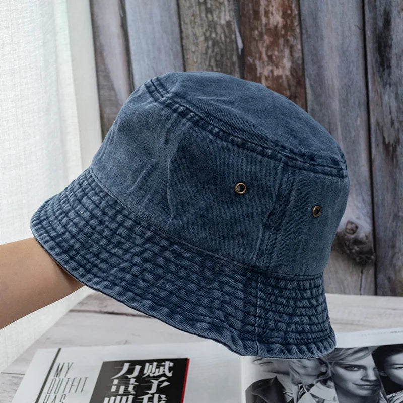DRAVEN — Washed Denim Bucket Hat – Unisex Summer Street Style