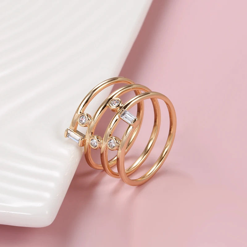 DRAVEN — Rose Gold Geometric Hollow Ring