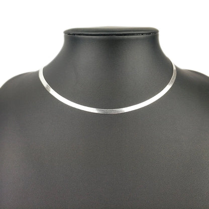 Flat Snake Chain Choker – Sexy Blade Style Necklace for Women – Elegant Men's Accessory | Accessorio Uomo Elegante