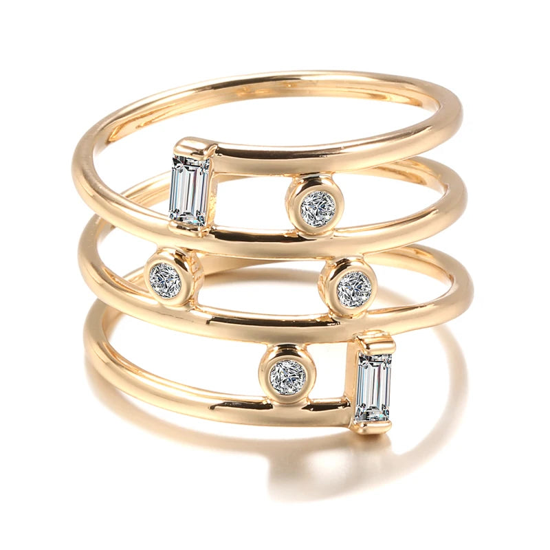 DRAVEN — Rose Gold Geometric Hollow Ring