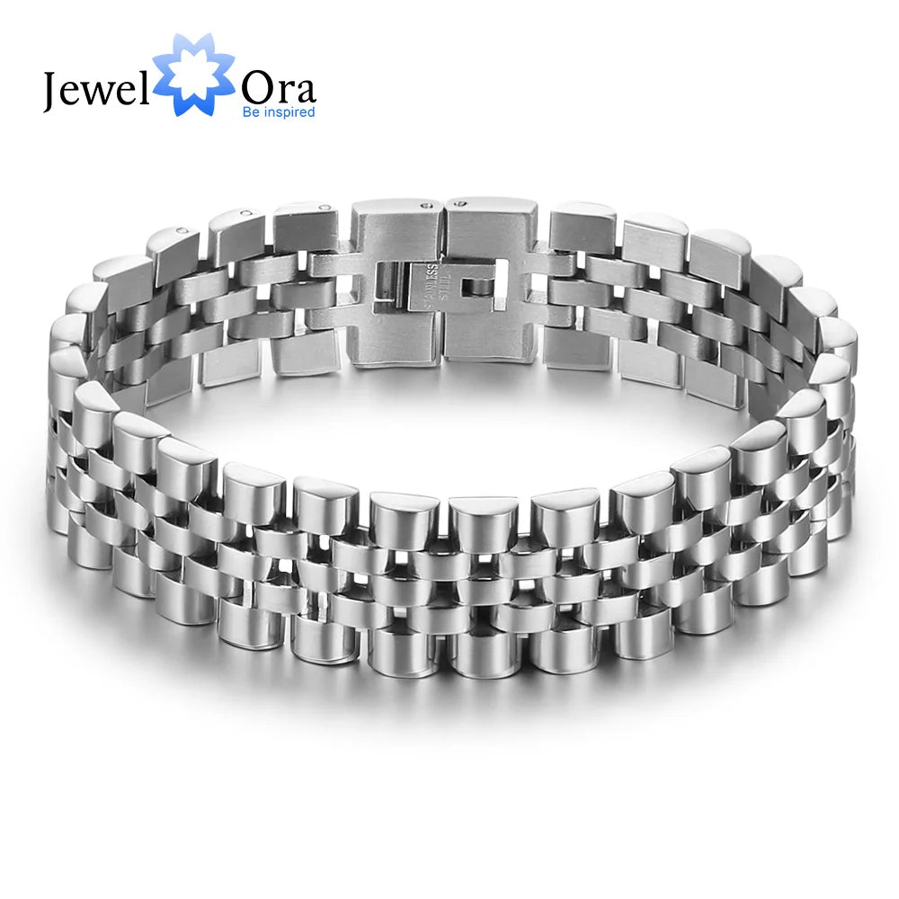 Gold Stainless Steel Wristband Bracelet – Elegant Men's Accessory | Accessorio Uomo Elegante