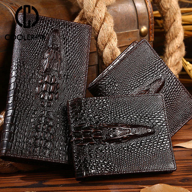 Genuine Leather Bifold Wallet Men Cowskin Luxury Design – Elegant Men's Accessory | Accessorio Uomo Elegante