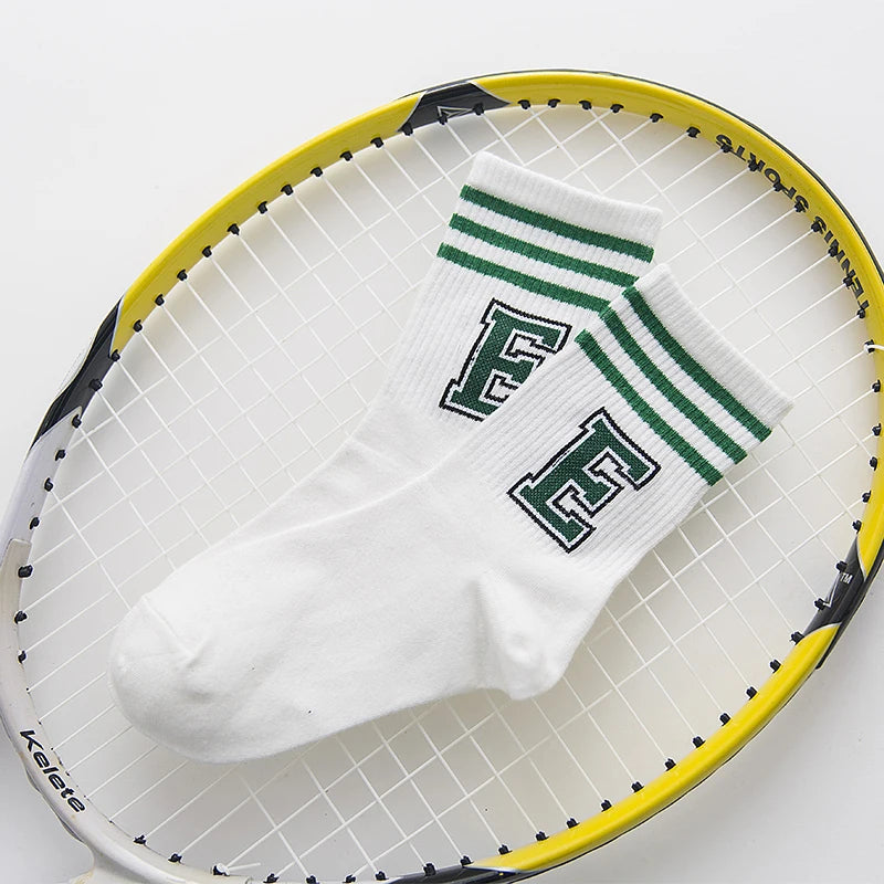 DRAVEN — Letter Print Long Socks – Y2K Harajuku Punk Style