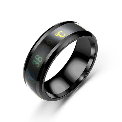 Titanium Steel Mood Temperature Ring – Elegant Men's Accessory | Accessorio Uomo Elegante
