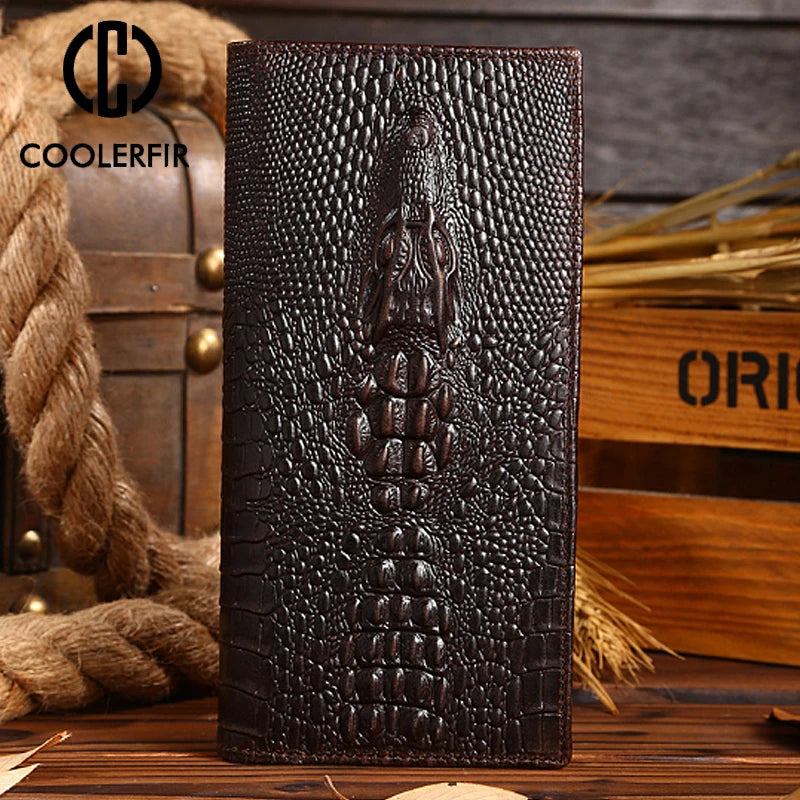 DRAVEN — Genuine Leather Bifold Wallet Men Cowskin Luxury Design