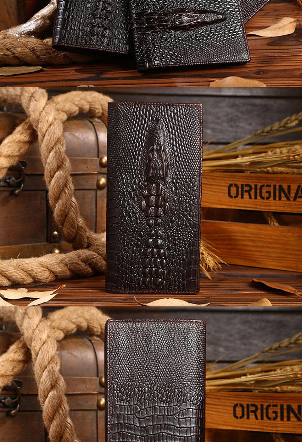 Genuine Leather Bifold Wallet Men Cowskin Luxury Design – Elegant Men's Accessory | Accessorio Uomo Elegante