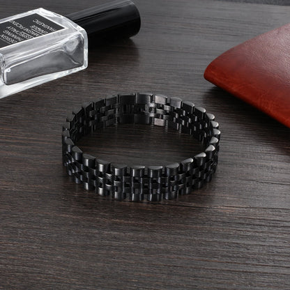 Gold Stainless Steel Wristband Bracelet – Elegant Men's Accessory | Accessorio Uomo Elegante