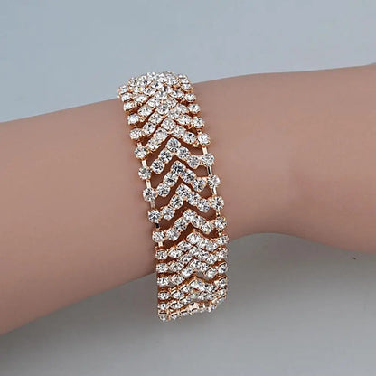 Zigzag Crystal Chain Bracelet – Elegant Men's Accessory | Accessorio Uomo Elegante