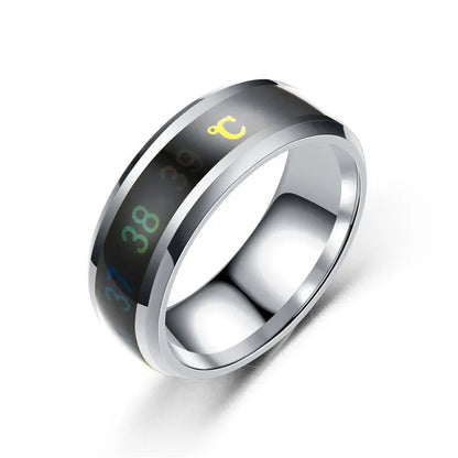Titanium Steel Mood Temperature Ring – Elegant Men's Accessory | Accessorio Uomo Elegante
