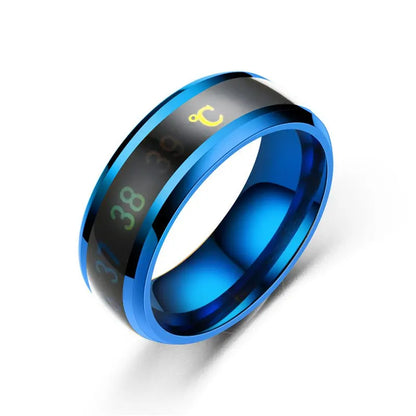 Titanium Steel Mood Temperature Ring – Elegant Men's Accessory | Accessorio Uomo Elegante