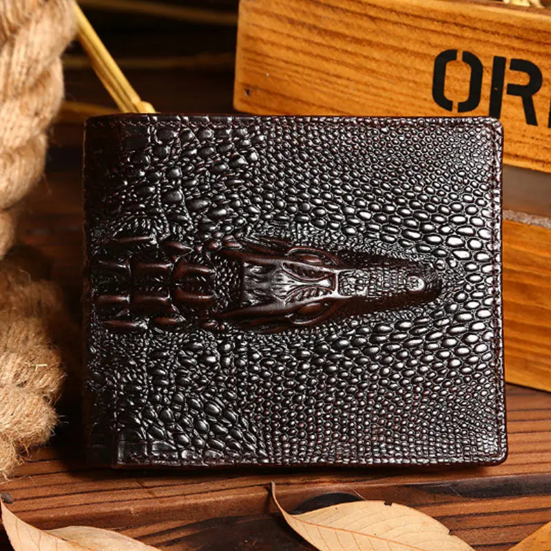 DRAVEN — Genuine Leather Bifold Wallet Men Cowskin Luxury Design