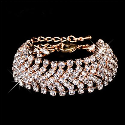 Zigzag Crystal Chain Bracelet – Elegant Men's Accessory | Accessorio Uomo Elegante
