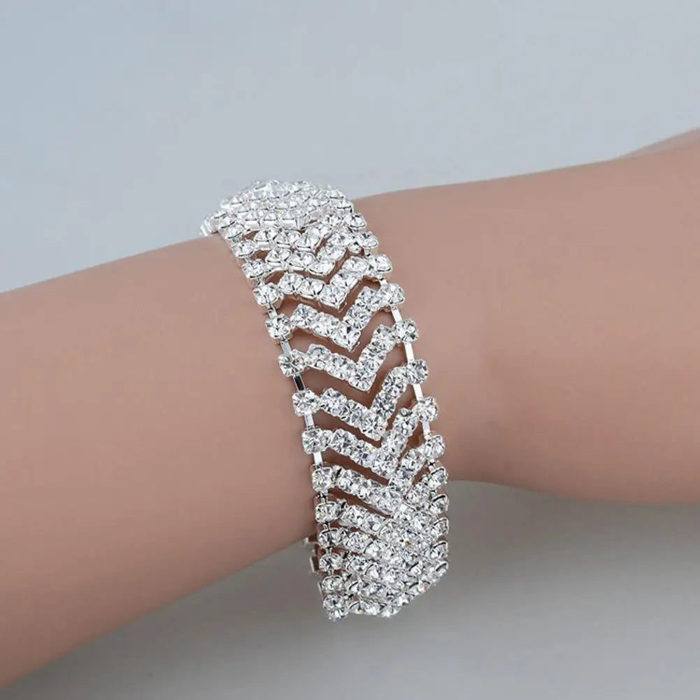 DRAVEN — Zigzag Crystal Chain Bracelet