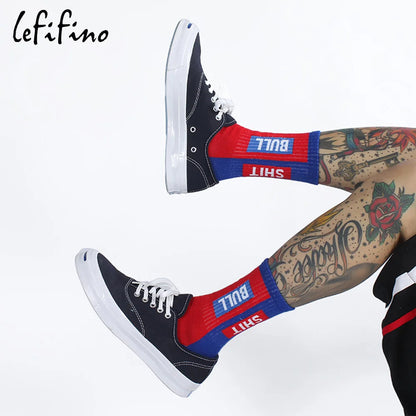 Letter Print Skate Socks – Unisex Harajuku Street Style – Elegant Men's Accessory | Accessorio Uomo Elegante