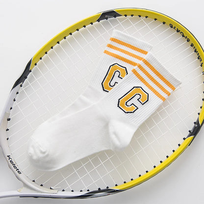 Letter Print Long Socks – Y2K Harajuku Punk Style