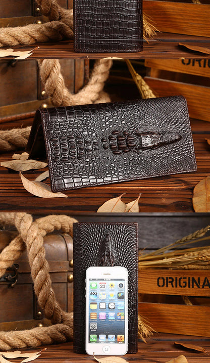 Genuine Leather Bifold Wallet Men Cowskin Luxury Design – Elegant Men's Accessory | Accessorio Uomo Elegante