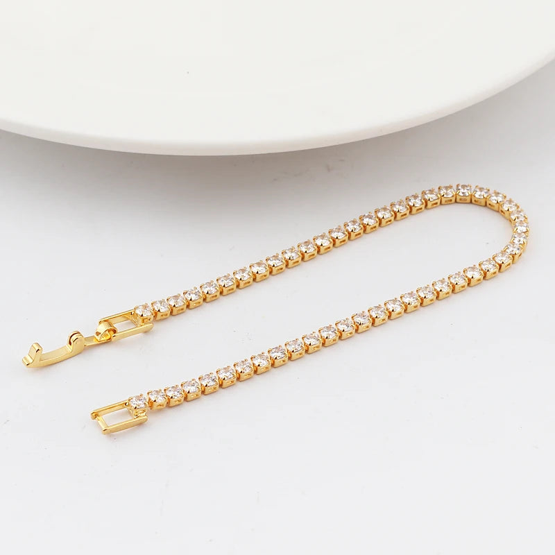 DRAVEN — 18K Gold-Plated Tennis Chain – Luxury Statement Choker
