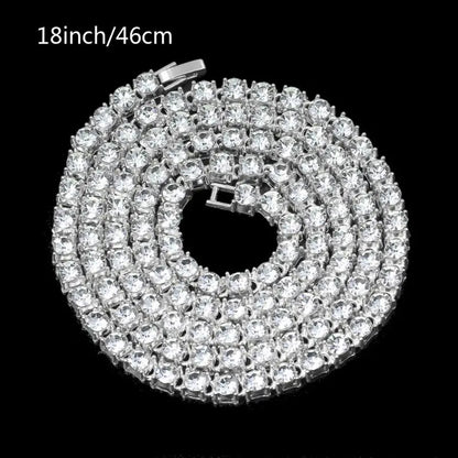 2024 Iced Tennis Cuban Link Chain – Chunky Cubic Zircon Necklace for Men