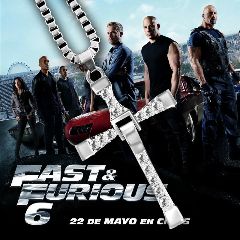 DRAVEN — Toretto Cross Pendant Necklace – Fast & Furious Inspired Jewelry for Men