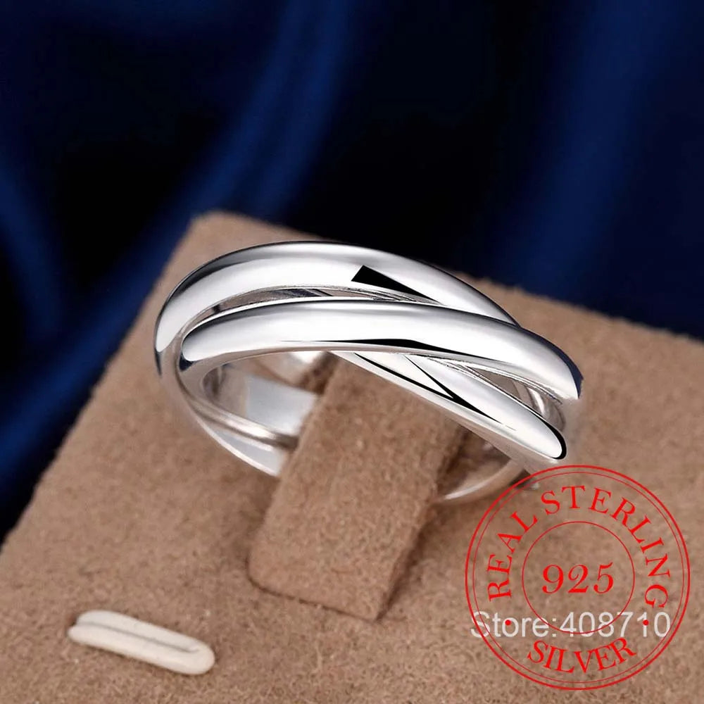 DRAVEN — Luxury Triple Circle Silver Ring