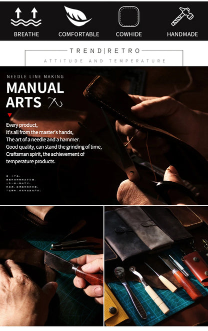 Handmade Genuine Leather Bifold Wallet Unisex Short Card Holder – Elegant Men's Accessory | Accessorio Uomo Elegante