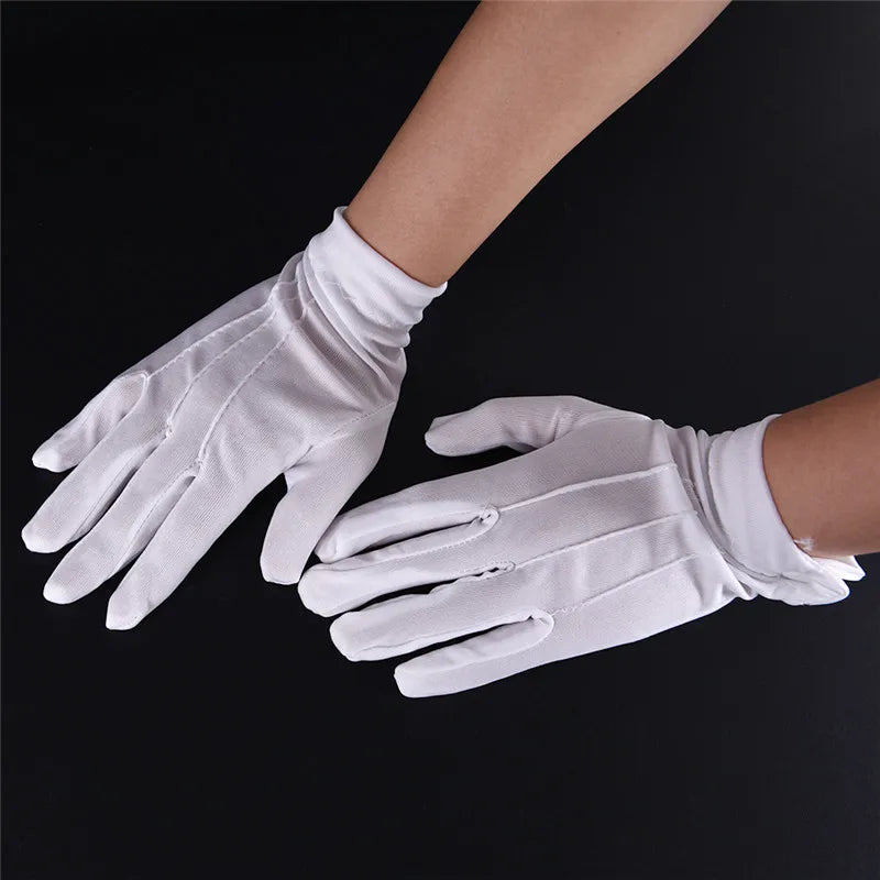 DRAVEN — White Dress Gloves – Classic Formal Parade Style