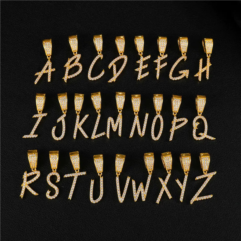 DRAVEN — Custom Name Pendant Necklace – Bold Brush Font Design