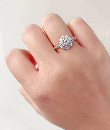 Luxury 2 Carat Diamond Silver Ring – Elegant Men's Accessory | Accessorio Uomo Elegante