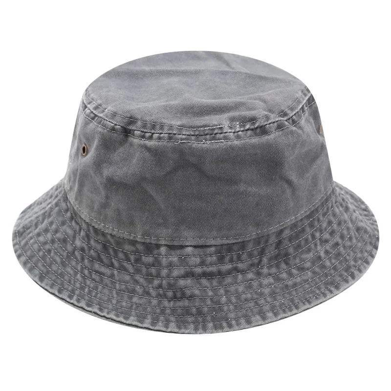 DRAVEN — 2025 Vintage Denim Bucket Hat – Washed Cotton Fisherman Style