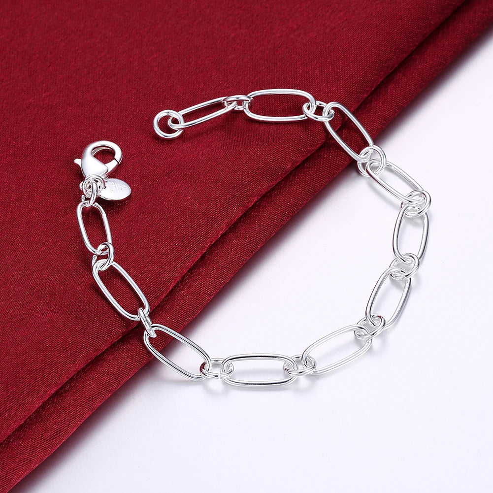 925 Sterling Silver Chain Bracelet – Elegant Men's Accessory | Accessorio Uomo Elegante
