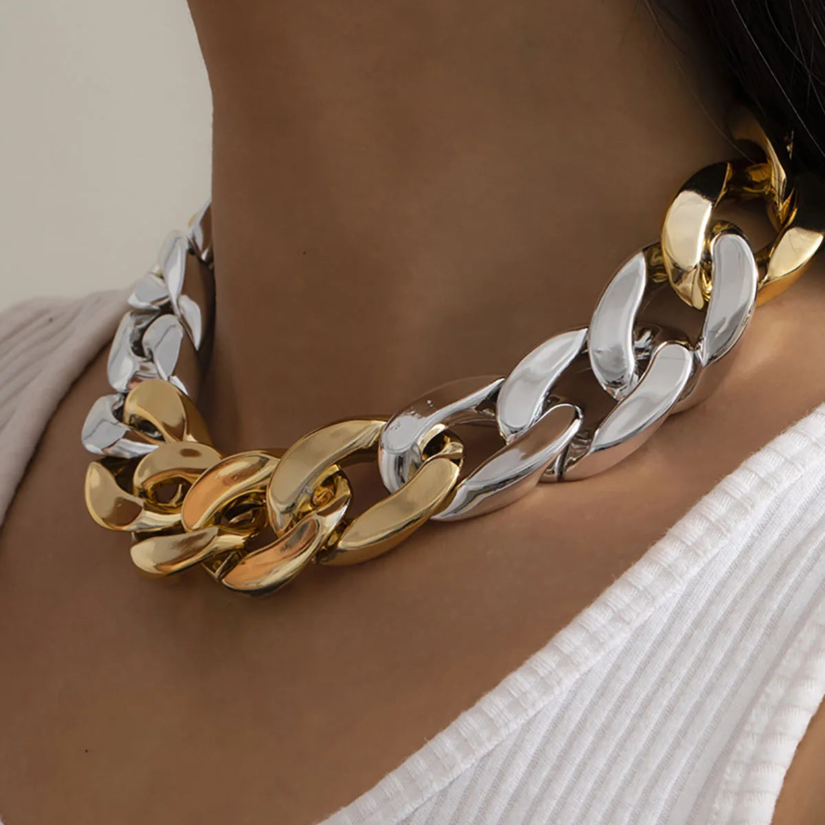 DRAVEN — Chunky CCB Chain Necklace – Colorful Statement Jewelry for Women