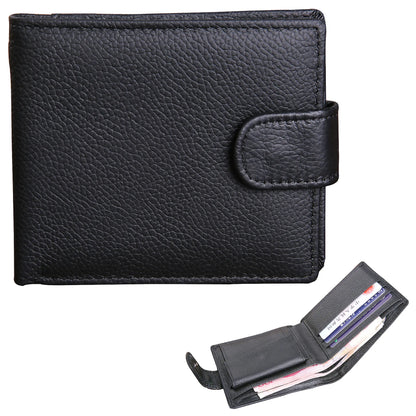 Genuine Leather Short Wallet Men Hasp Design – Elegant Men's Accessory | Accessorio Uomo Elegante