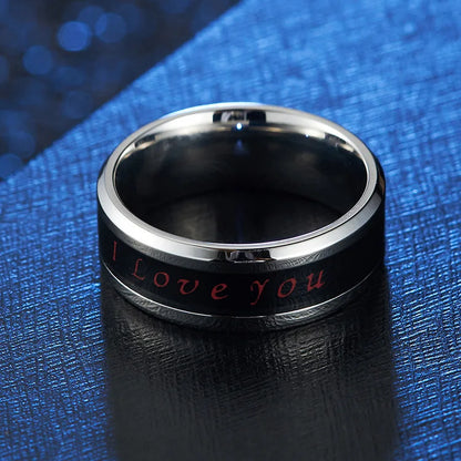 Titanium Steel Mood Temperature Ring – Elegant Men's Accessory | Accessorio Uomo Elegante