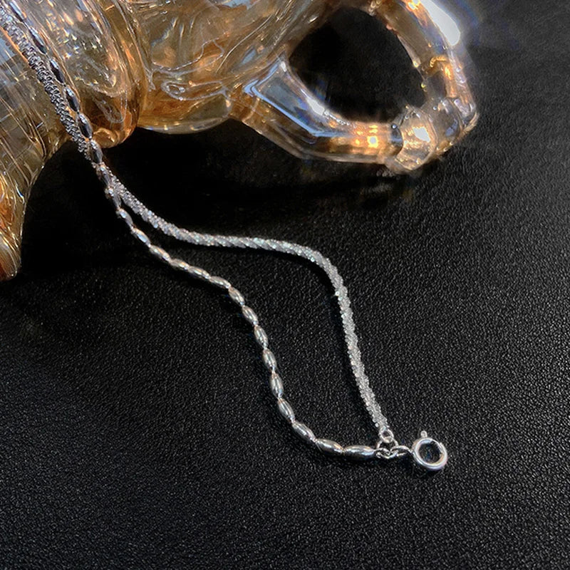 925 Sterling Silver Double Layer Beaded Bracelet – Elegant Men's Accessory | Accessorio Uomo Elegante