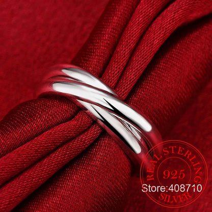 Luxury Triple Circle Silver Ring – Elegant Men's Accessory | Accessorio Uomo Elegante