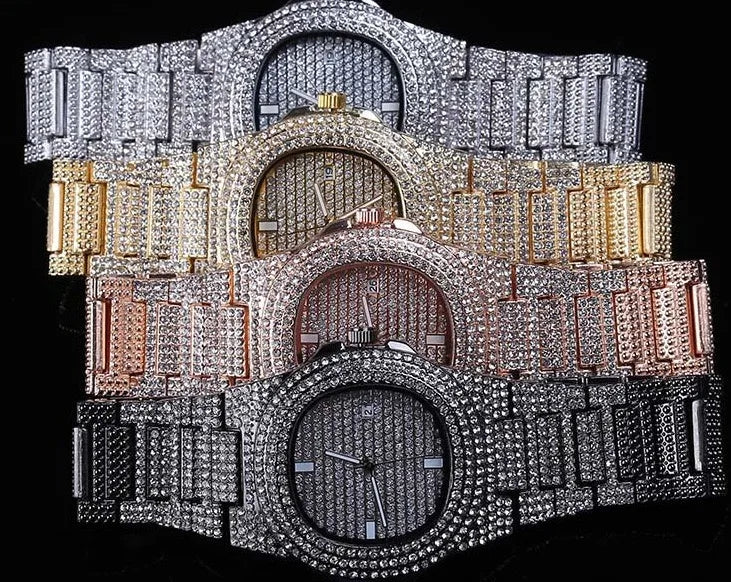 DRAVEN — Eternal Glow – Unisex Crystal-Accented Stainless Steel Watch