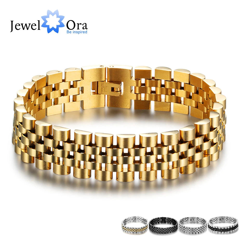 DRAVEN — Gold Stainless Steel Wristband Bracelet